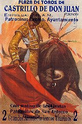 Cartel anunciador de los toros